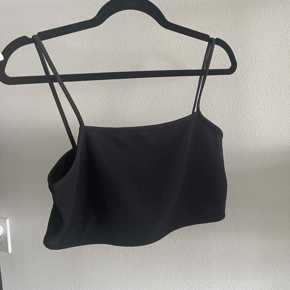 ZARA black crop top size S